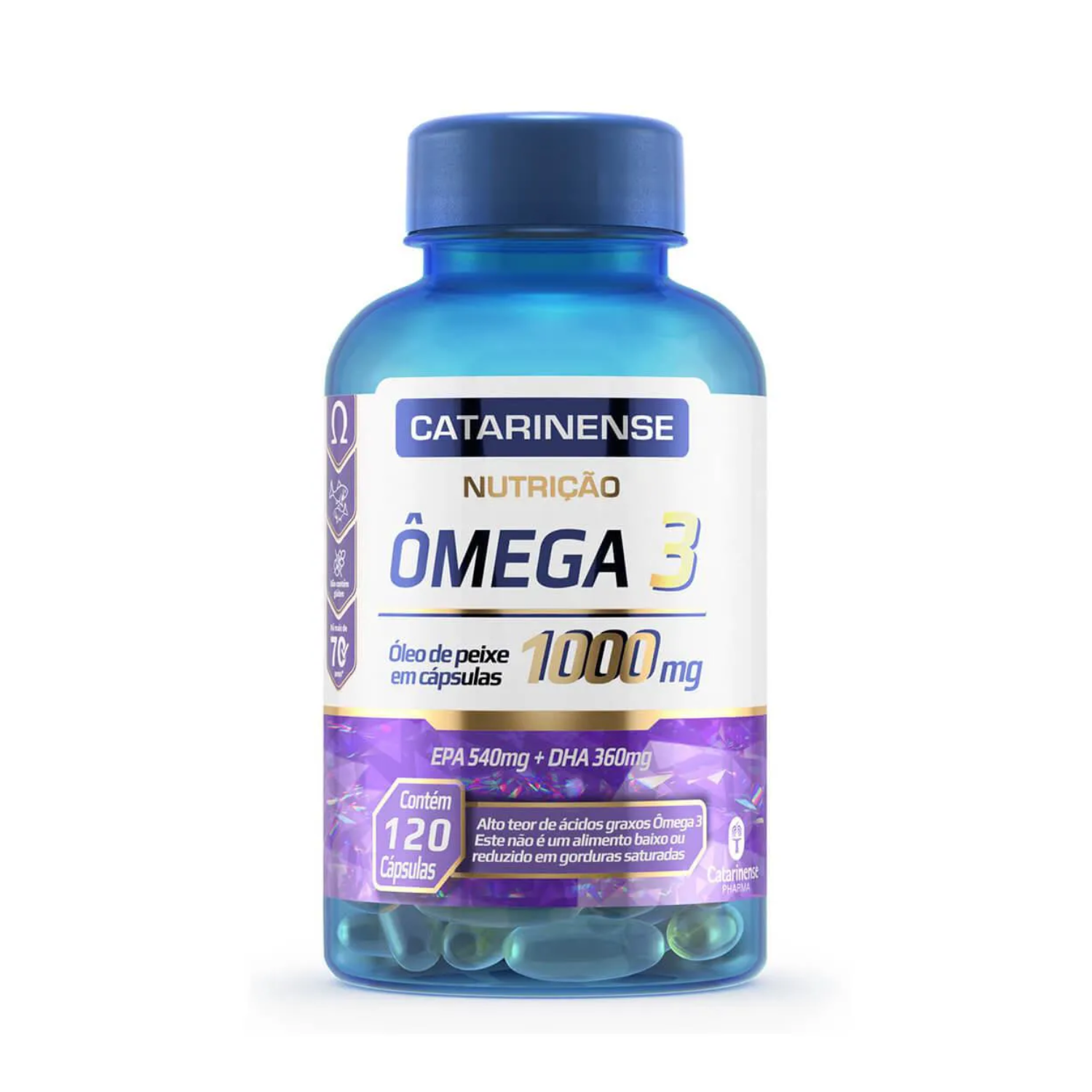 Omega 3 1000mg 120 Caps 100% Original - Catarinense Pharma 194g